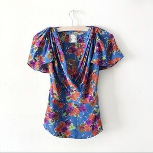 Anthropologie Girls From Savoy Dayflower Blouse